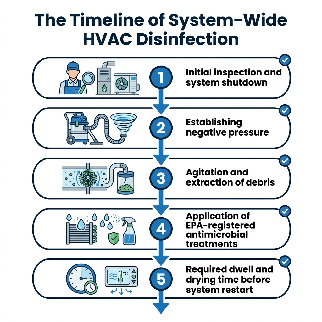 The Timeline of System-Wide HVAC Disinfection