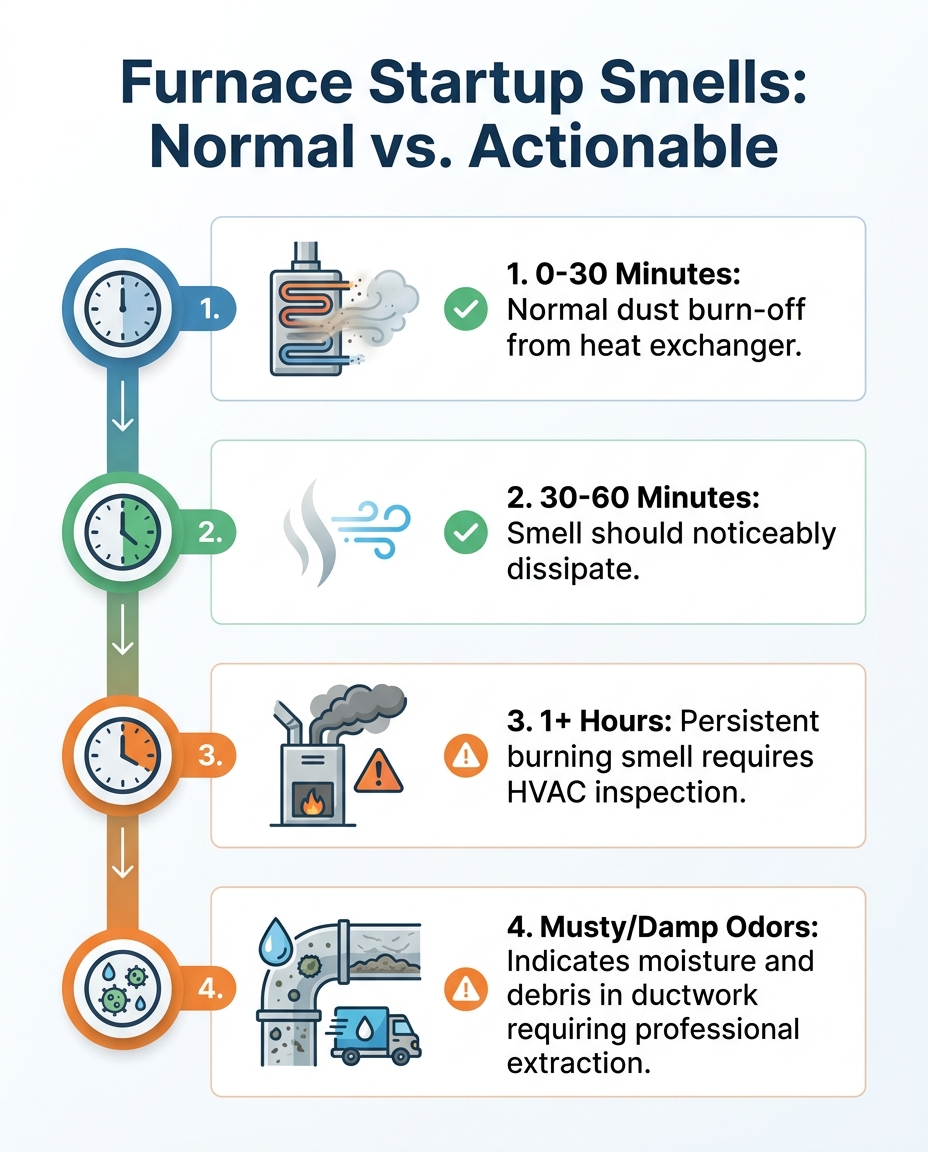 Furnace Startup Smells: Normal vs. Actionable