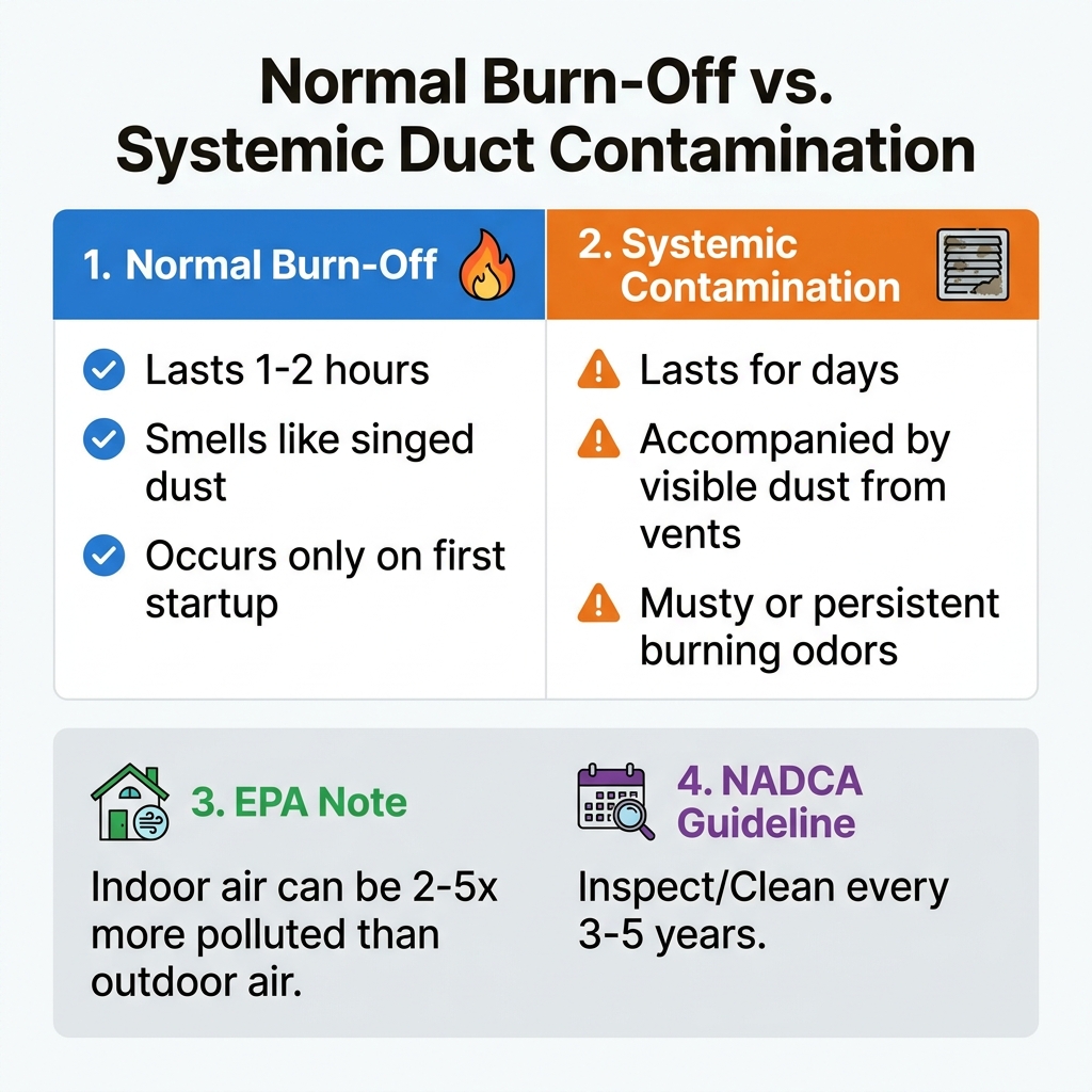 Normal Burn-Off vs. Systemic Duct Contamination