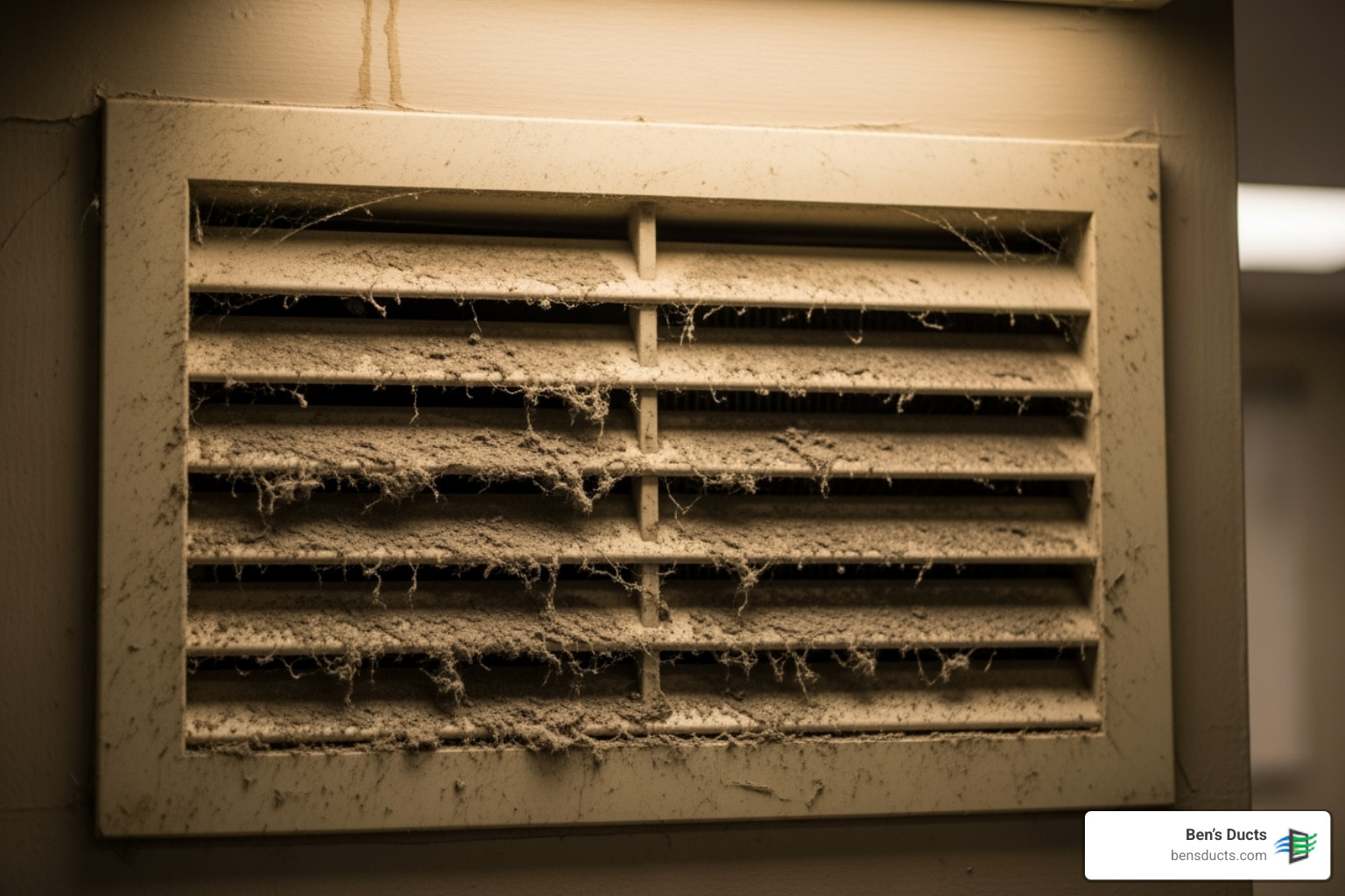 Dusty air vent in an office building - business air duct cleaning independence Dusty air vent in an office building - business air duct cleaning independence