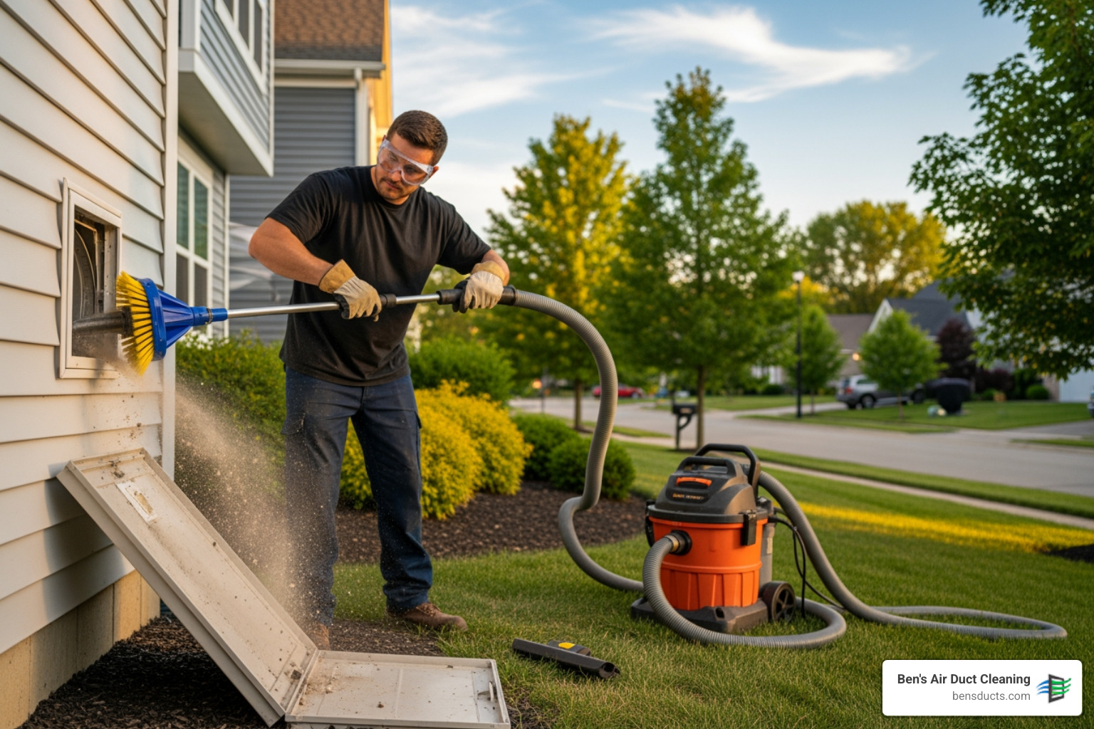 infographic explaining the top 4 benefits of dryer vent cleaning - best residential dryer vent cleaning in strongsville, oh