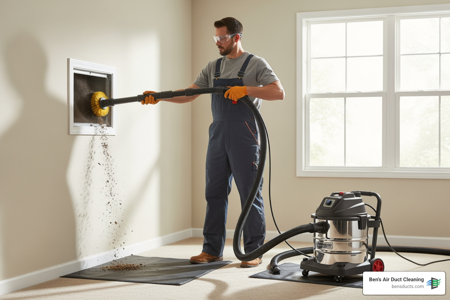 infographic showing how dust, allergens, pet dander, and mold spores accumulate in home ductwork and circulate through the HVAC system into living spaces, with arrows indicating air flow from furnace through ducts to vents and back - affordable residential air duct cleaning in amherst, oh infographic showing how dust, allergens, pet dander, and mold spores accumulate in home ductwork and circulate through the HVAC system into living spaces, with arrows indicating air flow from furnace through ducts to vents and back - affordable residential air duct cleaning in amherst, oh