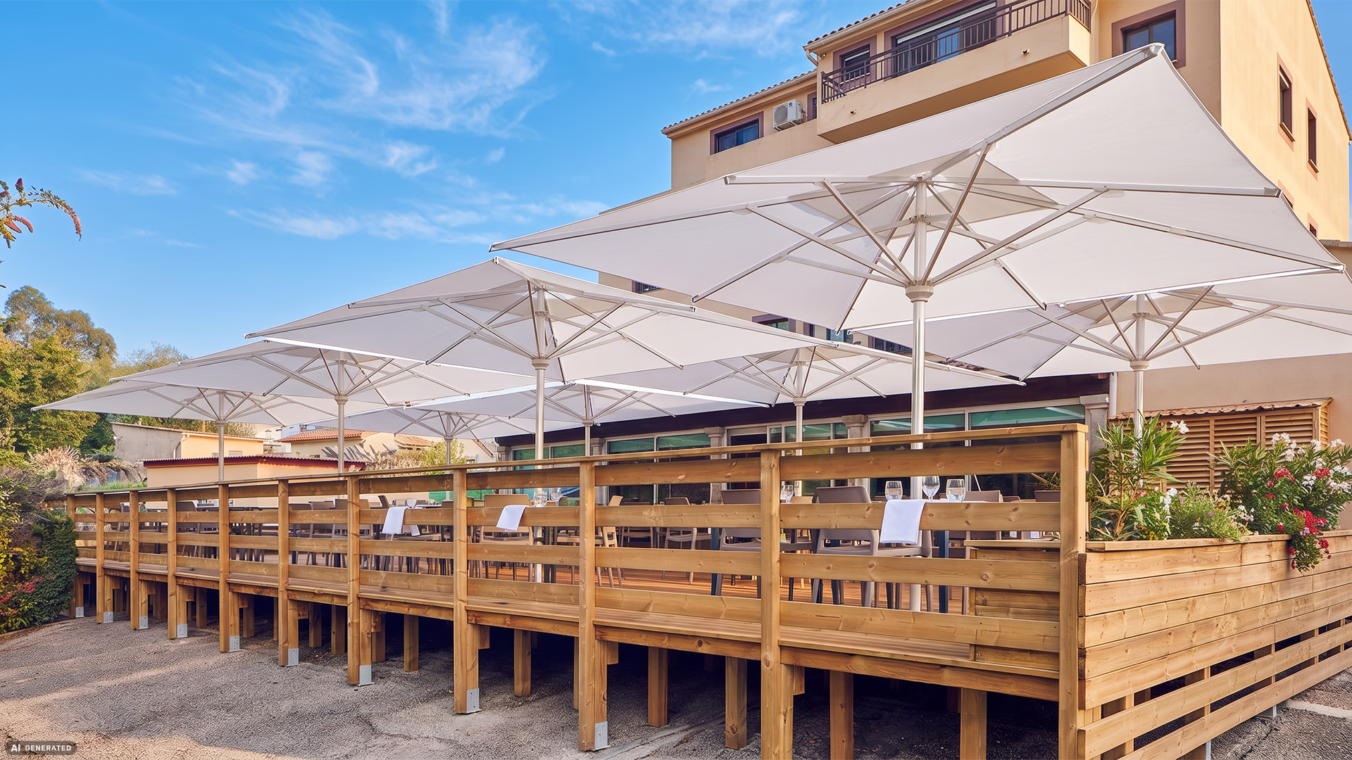 Professional telescopic parasol