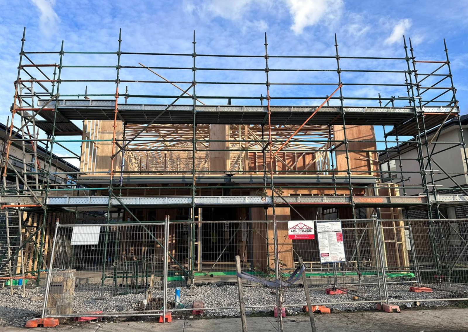 Team of construction workers