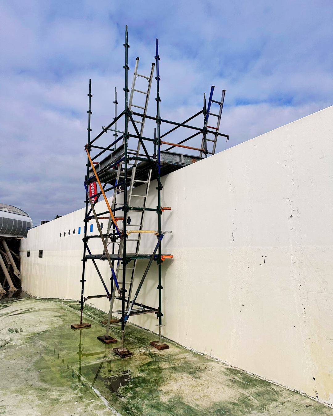 Modern building with large glass windows
