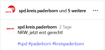 Like die SPD auf insta