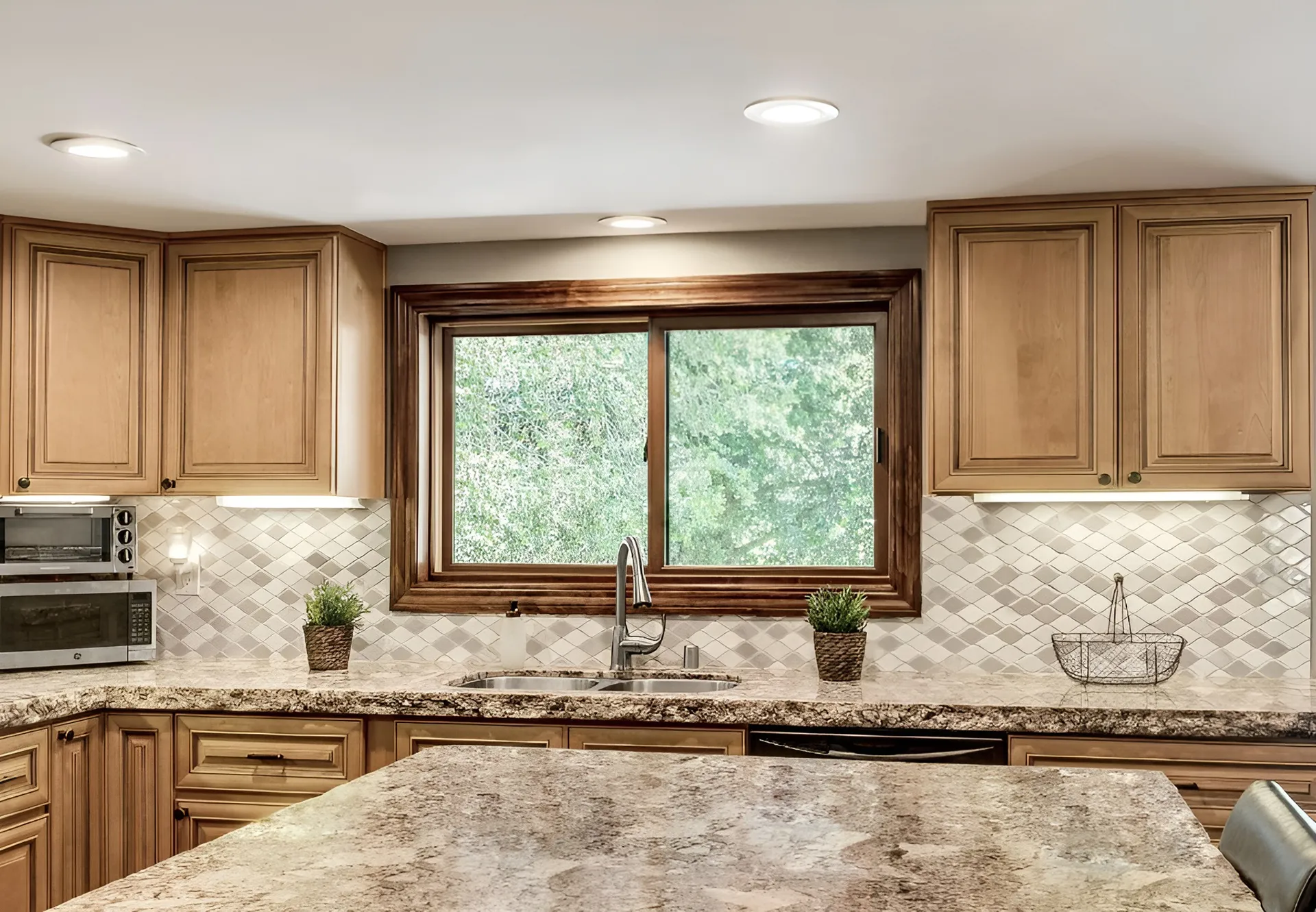 slider window in kitchen