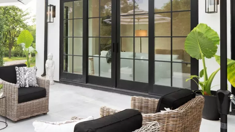 black French doors