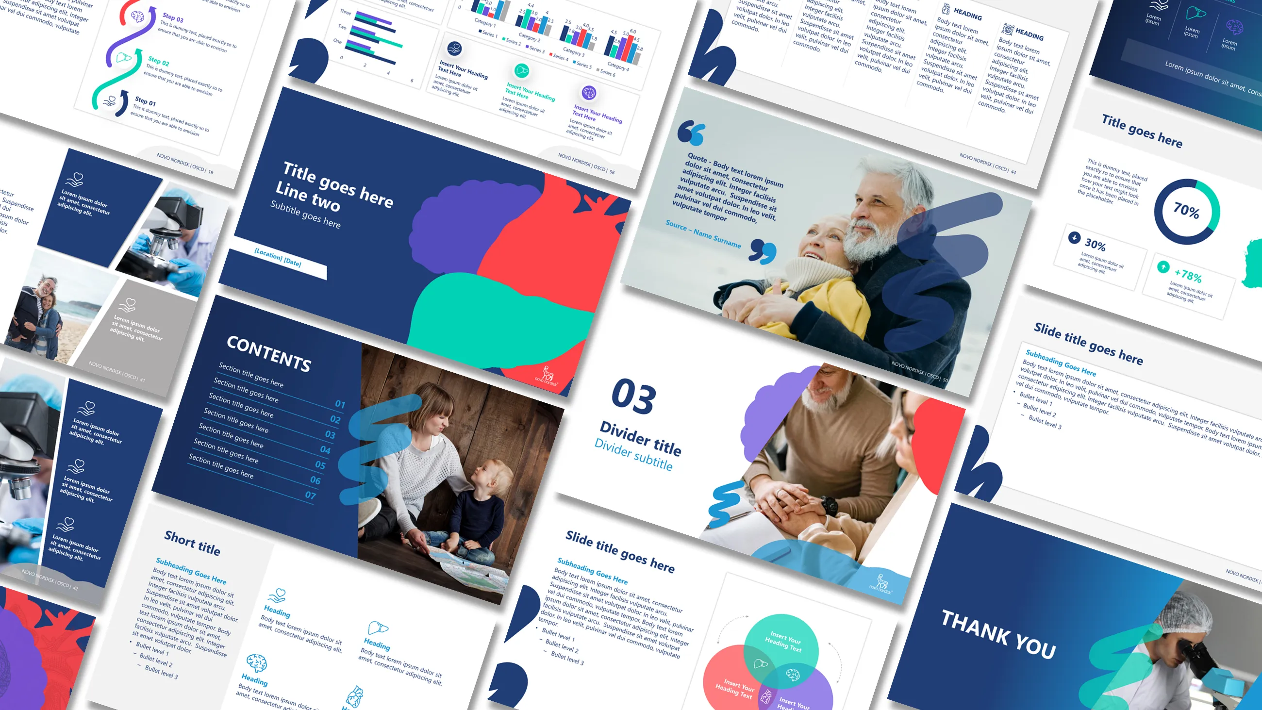 Novo Nordisk branded Microsoft Office template design — Ideaseed