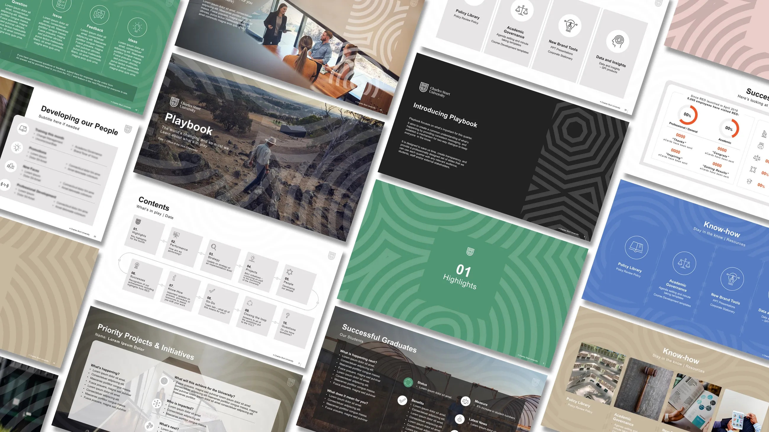Flexible Playbook PowerPoint Template For Clear, Unified Communication