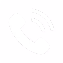 Phone icon with sound signal waves.