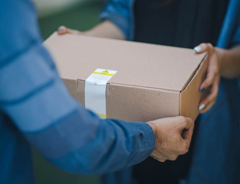 hand over package