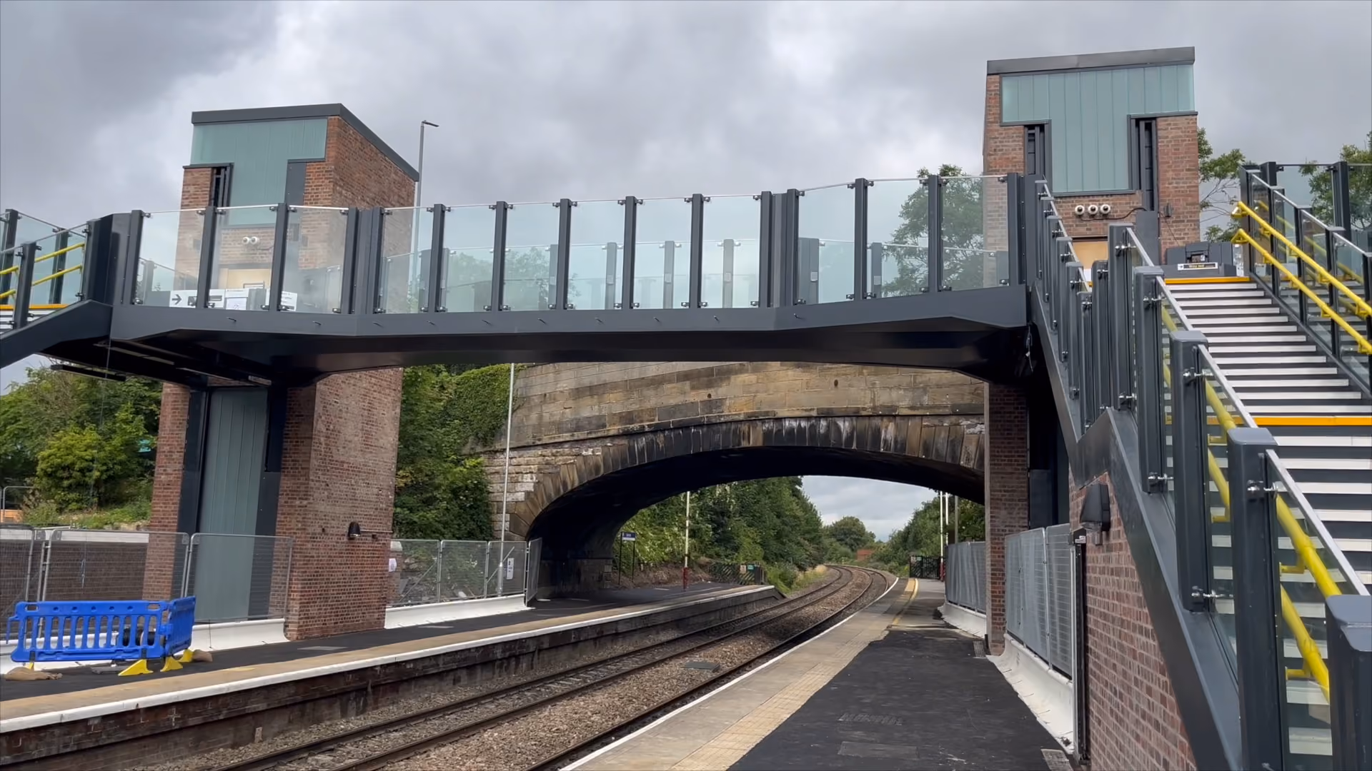 Beacon Footbridge Lights Up Garforth Station