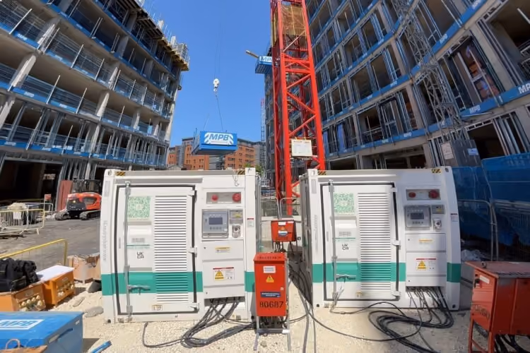 Bowmer & Kirkland Leading the Way: A Greener Construction Site Fueled by Batteries and Flywheel