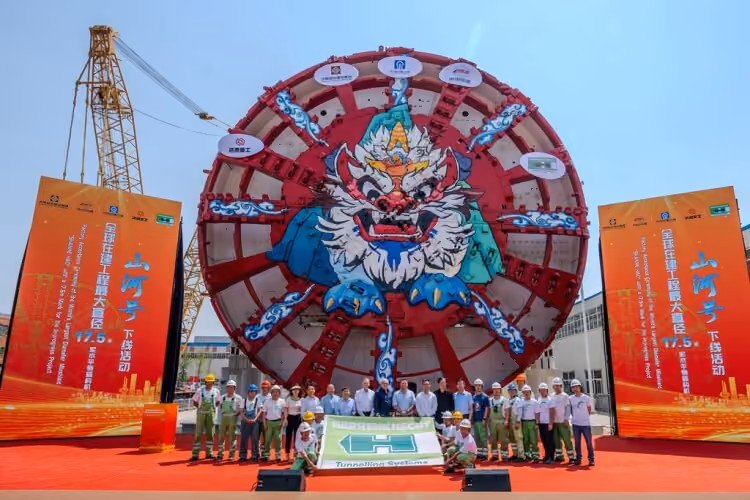 Giant TBM Delivered for Major Yellow River Tunnel Project