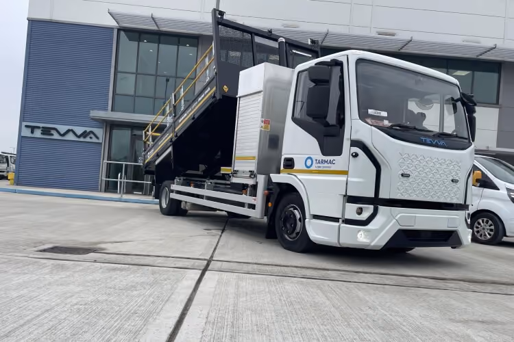 Tarmac Trials All-Electric Tipper Truck to Cut Carbon Emissions