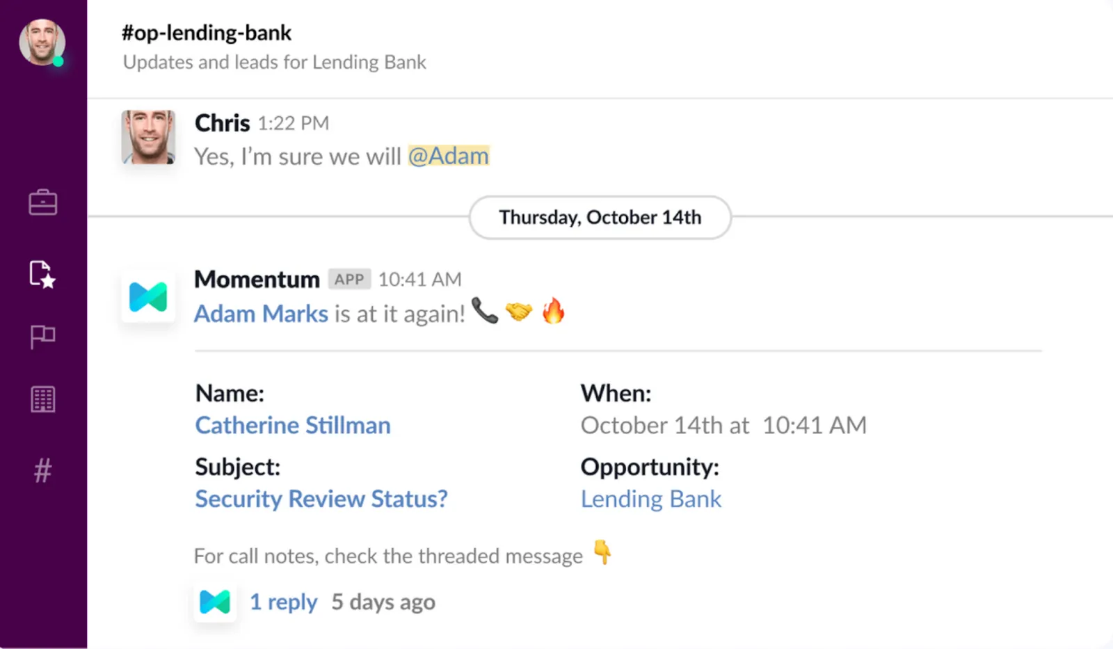 Momentum.io collaborative sales tool