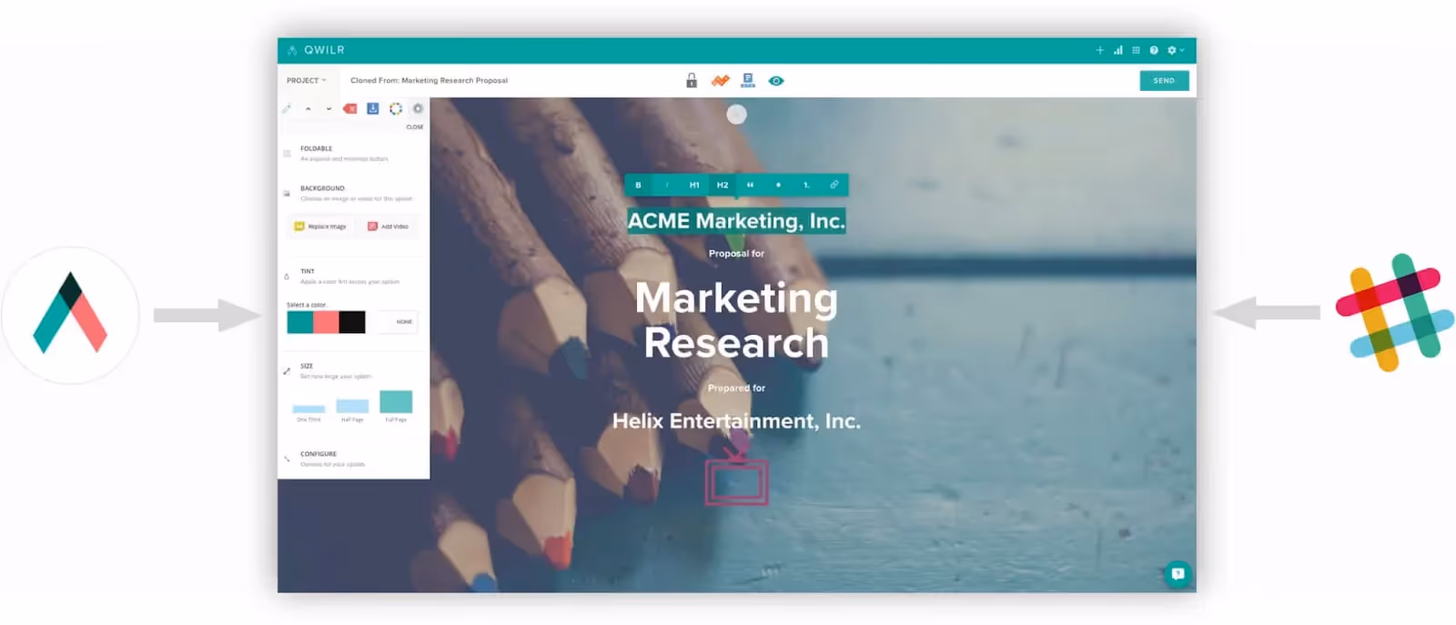 Qwilr quote and proposal software