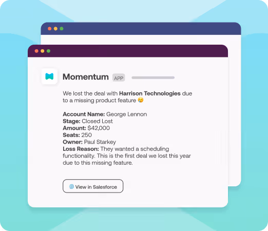 Lost deal → Product signal