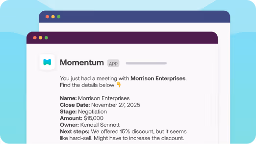 Post-Call Notes Logged from Slack