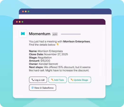 Post-Call Notes Logged from Slack