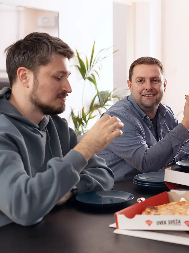 Atfinity team working together on global banking projects