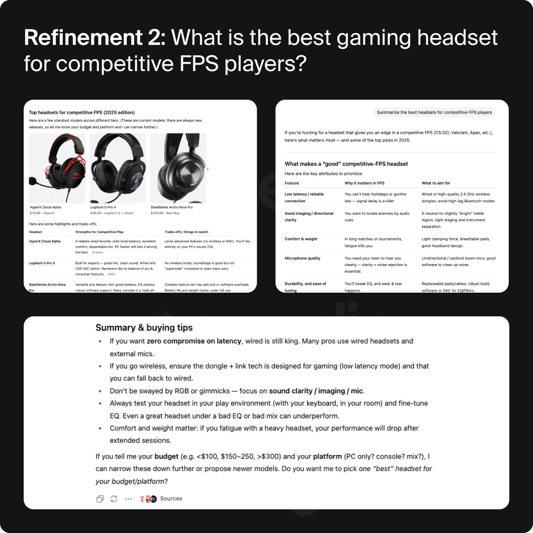 Refining a ChatGPT prompt based on user demographics and seeing response change.