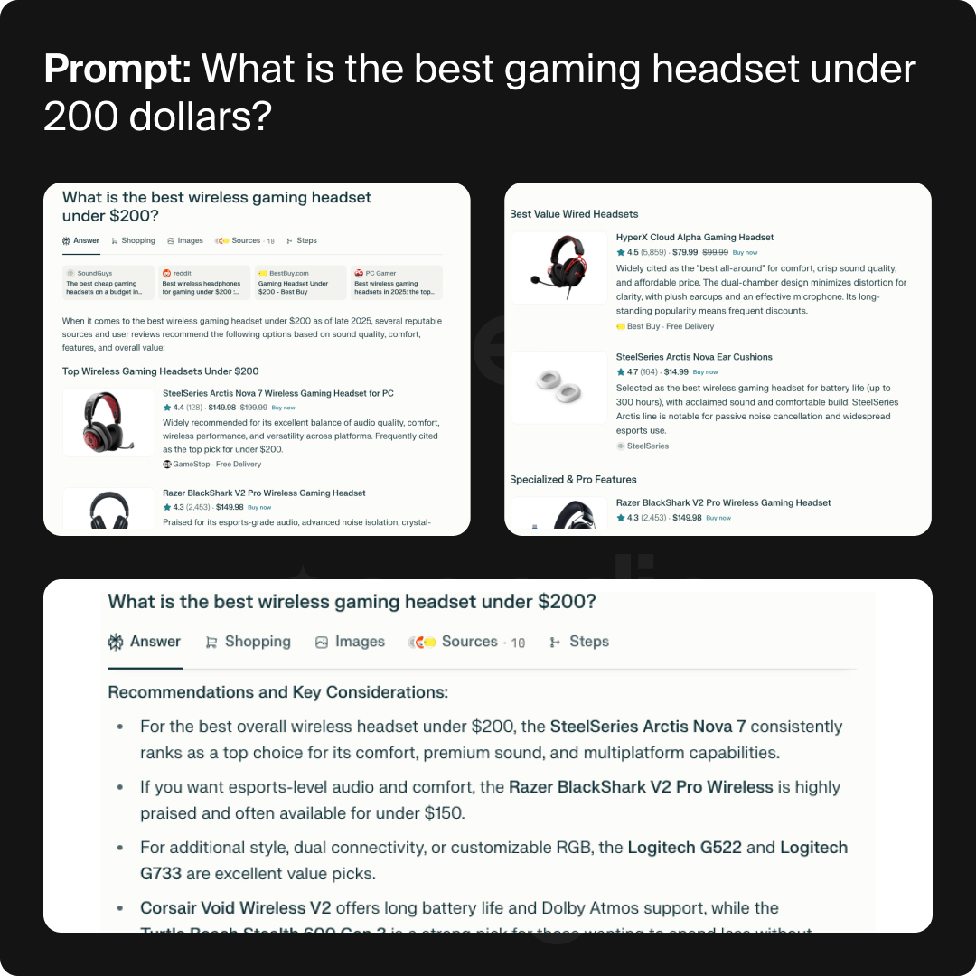 Refining a Perplexity prompt with a price cap to see changed response.