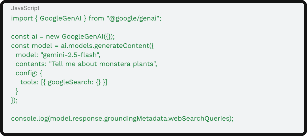 Step 2 to using Gemini grounding API to expose query fan-out data.