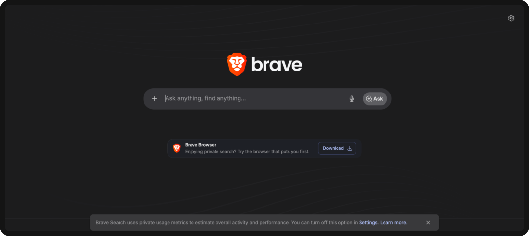 Interface of Brave Search with Leo AI, an AI search engine.