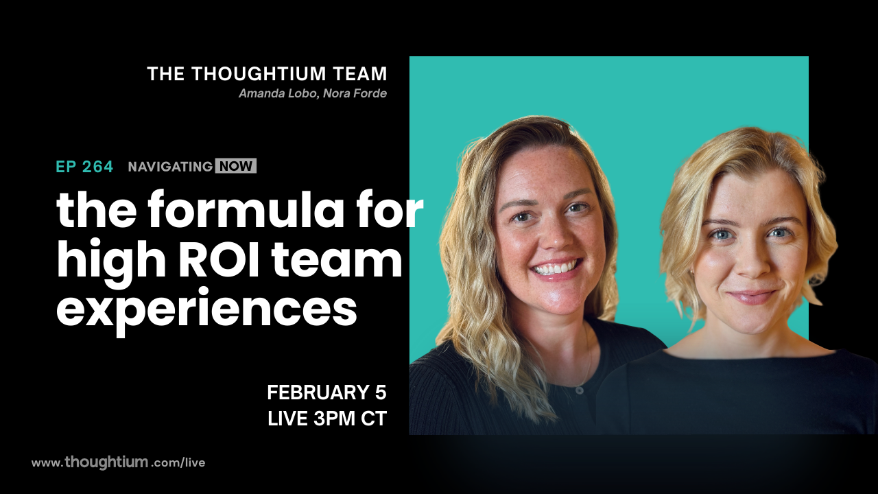Amanda Lobo and Nora Forde discussing Designing High-Impact Team Experiences – Livestream on YouTube, Thursday, February 5 at 3pm CT