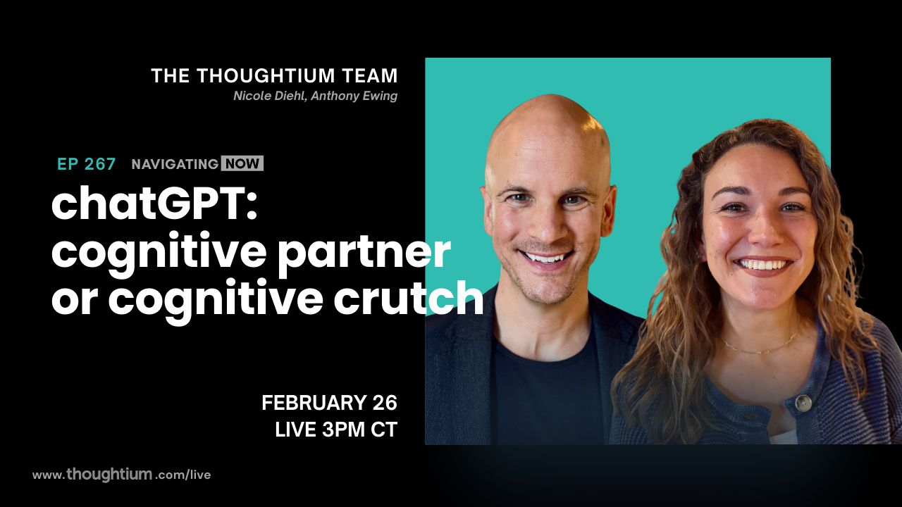 Nicole and Anthony explore how to use AI as a thought partner- thinking out loud with intention, not outsourcing your voice.