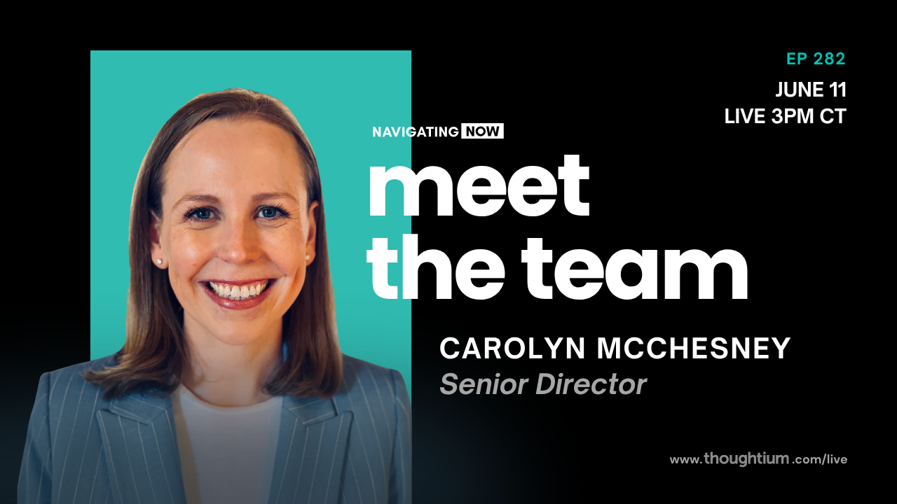 Carolyn McChesney, Senior Director at Thoughtium, discussing Leadership Partnership and Organizational Performance – Livestream on YouTube, Thursday, June 11 at 3pm CT