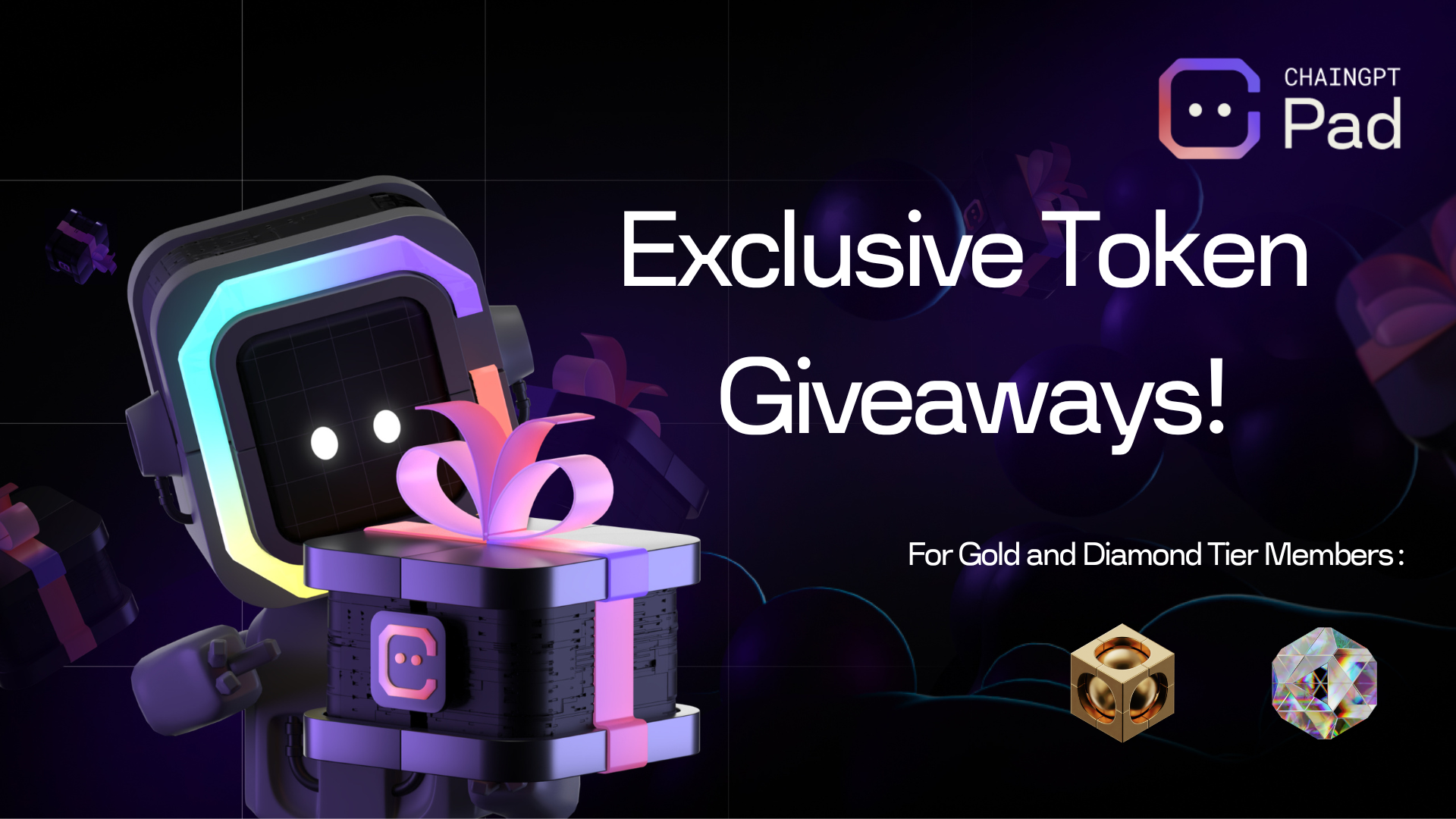 Exclusive Token Giveaway: ChainGPT Pad  Empowers its “Gold” and “Diamond” Members