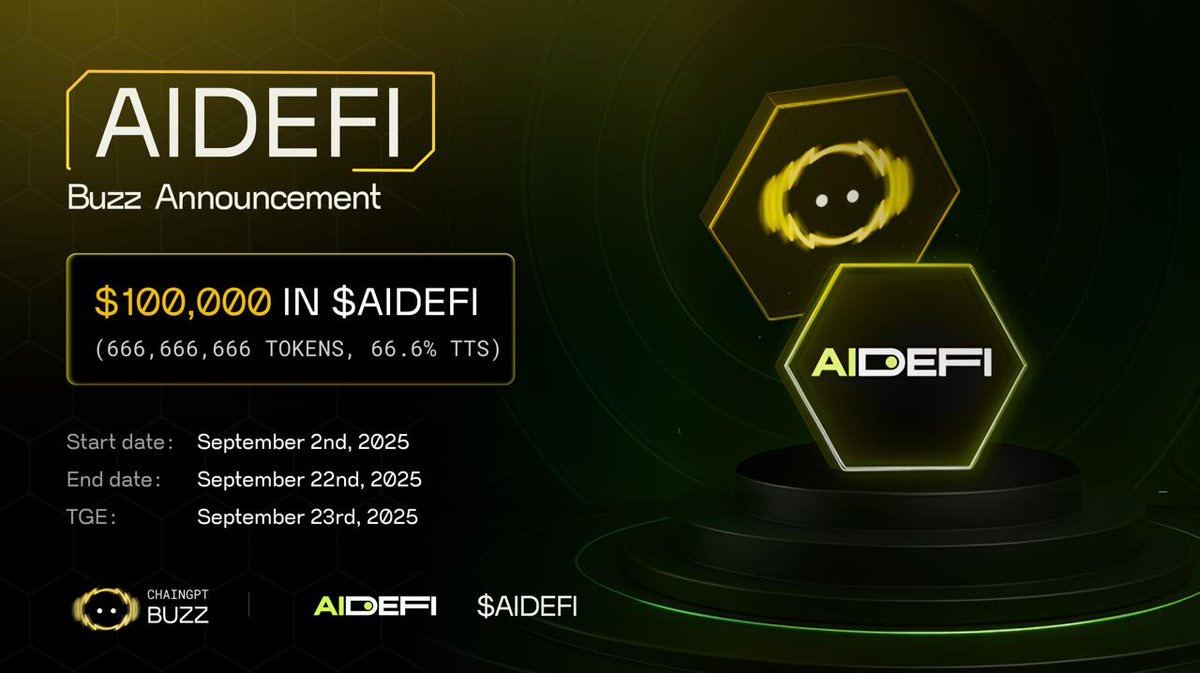 🫨 Welcome AIDEFI to ChainGPT Buzz - $100,000 of Rewards Up for Grabs!