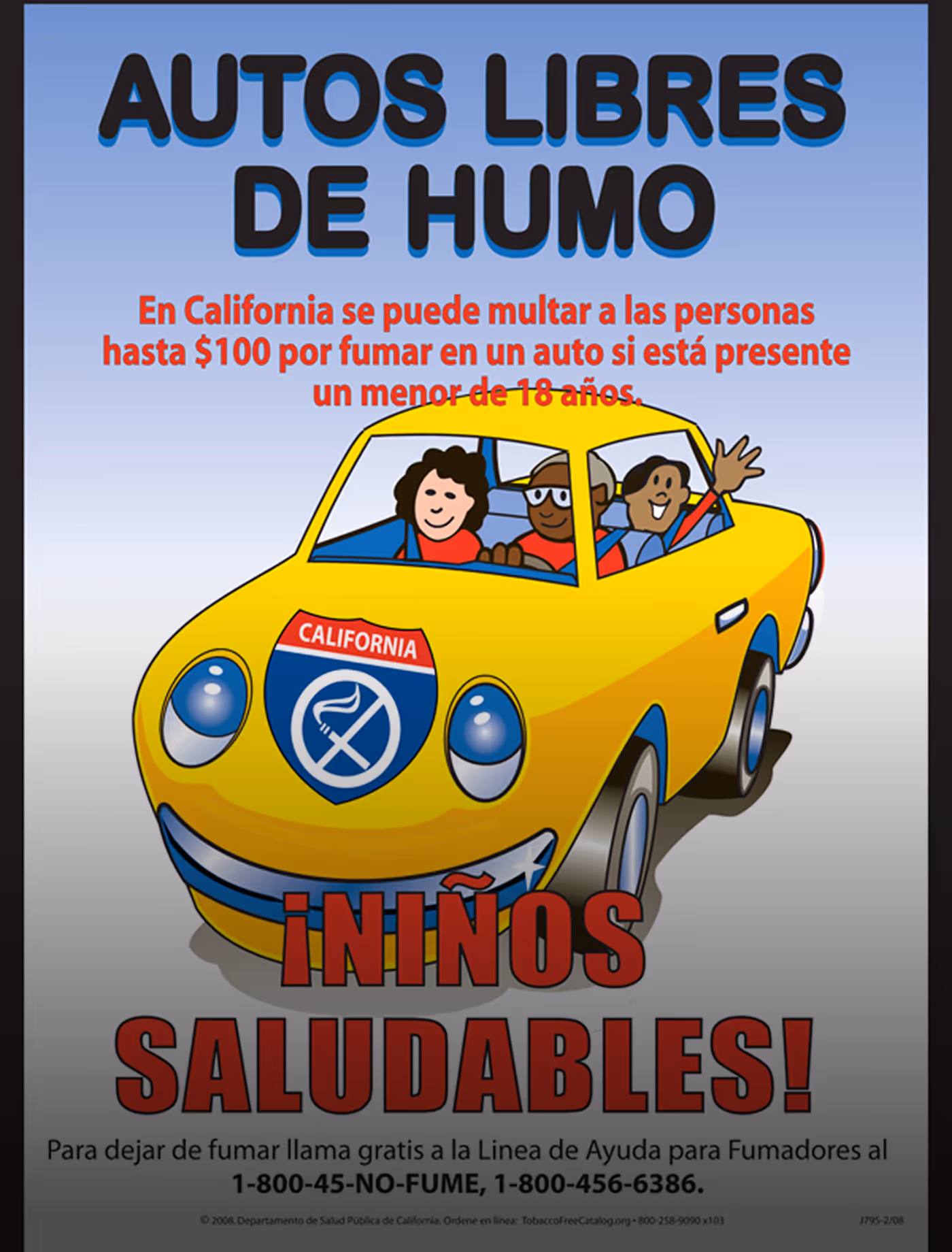 a poster with people in a yellow car