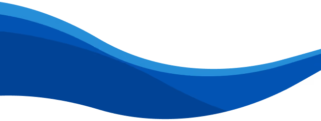 A blue boat with a white stripe on the side.
