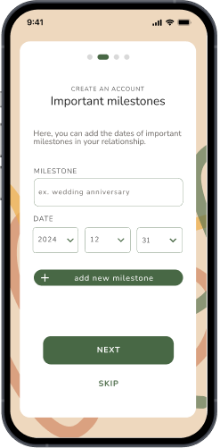 Onboarding proccess with important milestones