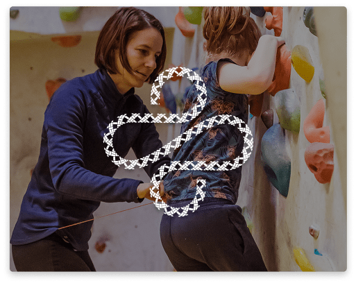 Wall climbers with the climbing therapy logo