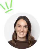 A picture of a woman with green arrows above her head.