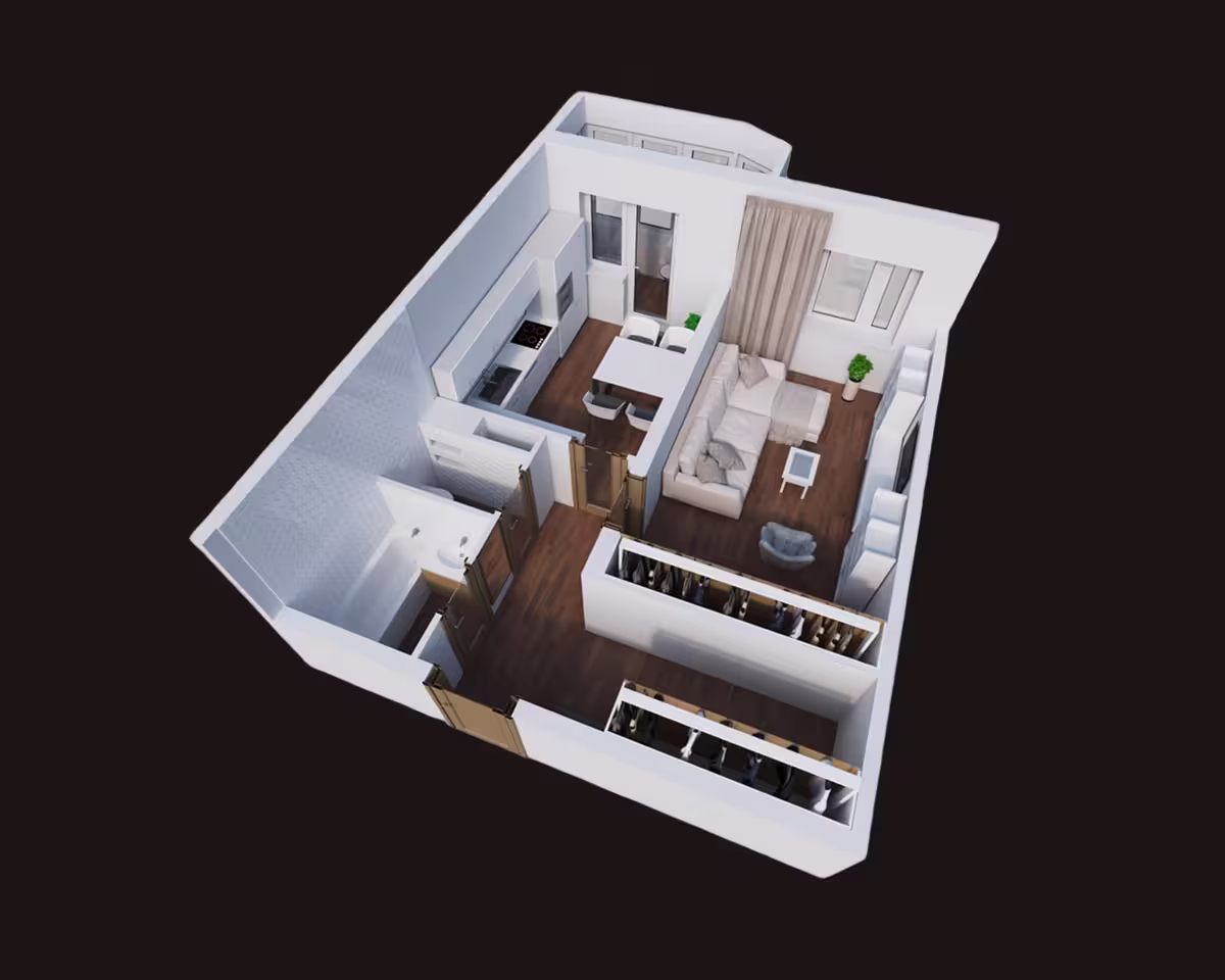 Image with a markup of house