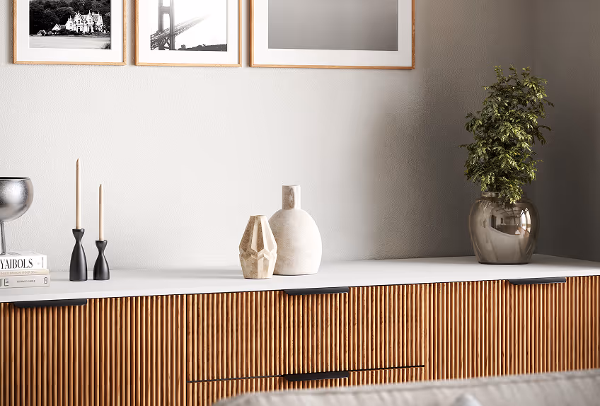 3D architectural walkthrough of a modern interior space