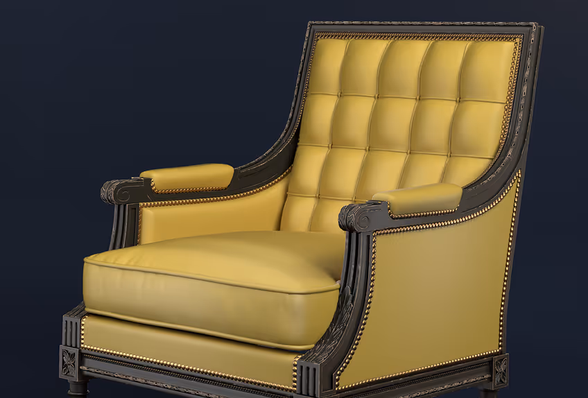 Image with a yellow chair