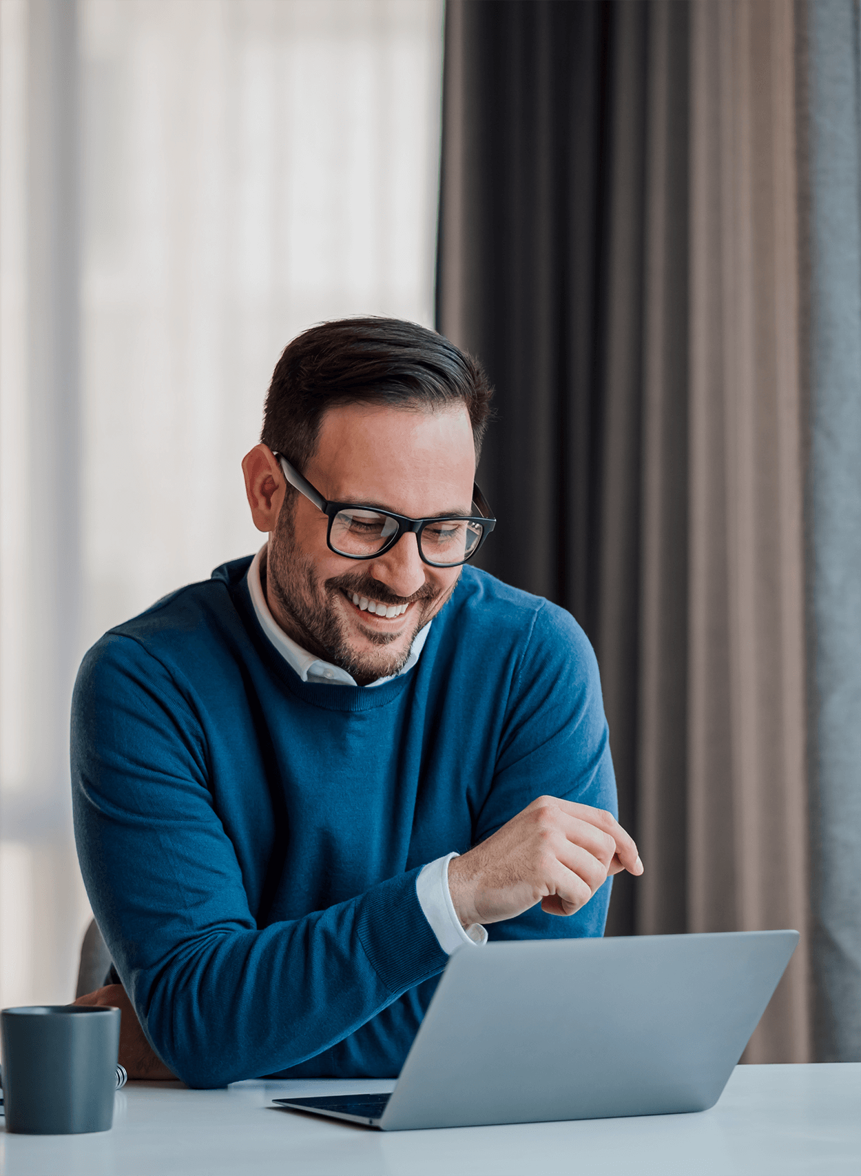 Accountant speaking to a client on a call