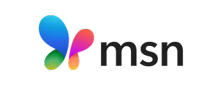 Colorful butterfly logo next to the black MSN text logo.