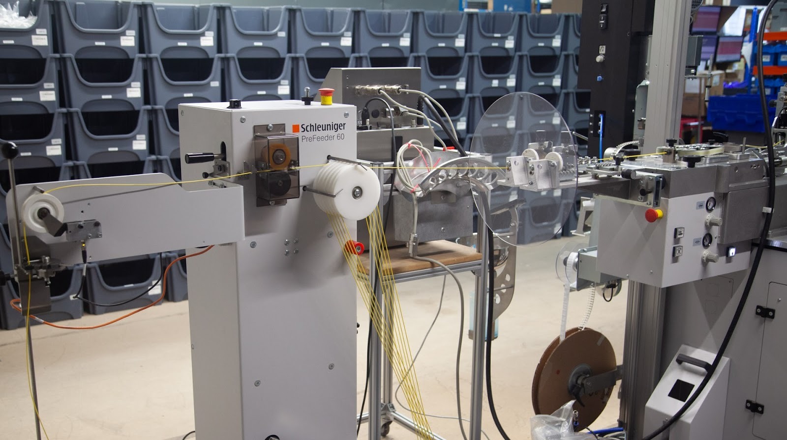 Automated cable processing machine used in wiring harness manufacturing and cable assembly production