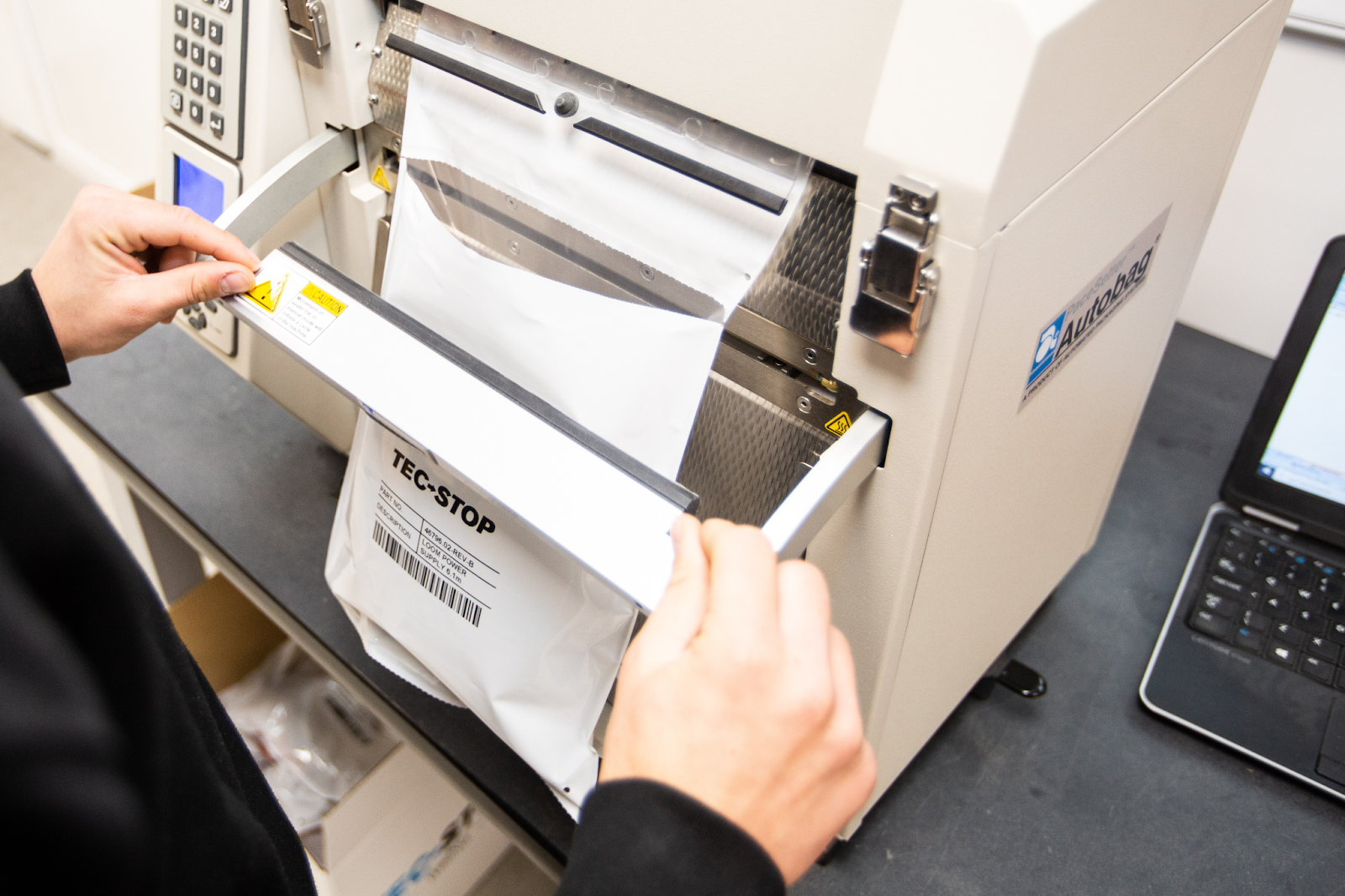 Automated bagging machine packaging wiring quick pack components for OEM installation kits