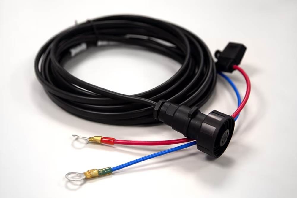 Finished automotive cable assembly manufactured for vehicle OEM applications