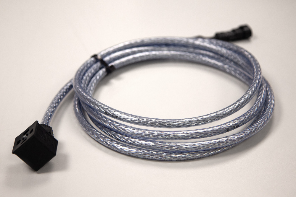 Completed braided cable assembly manufactured and inspected by Tec-Stop