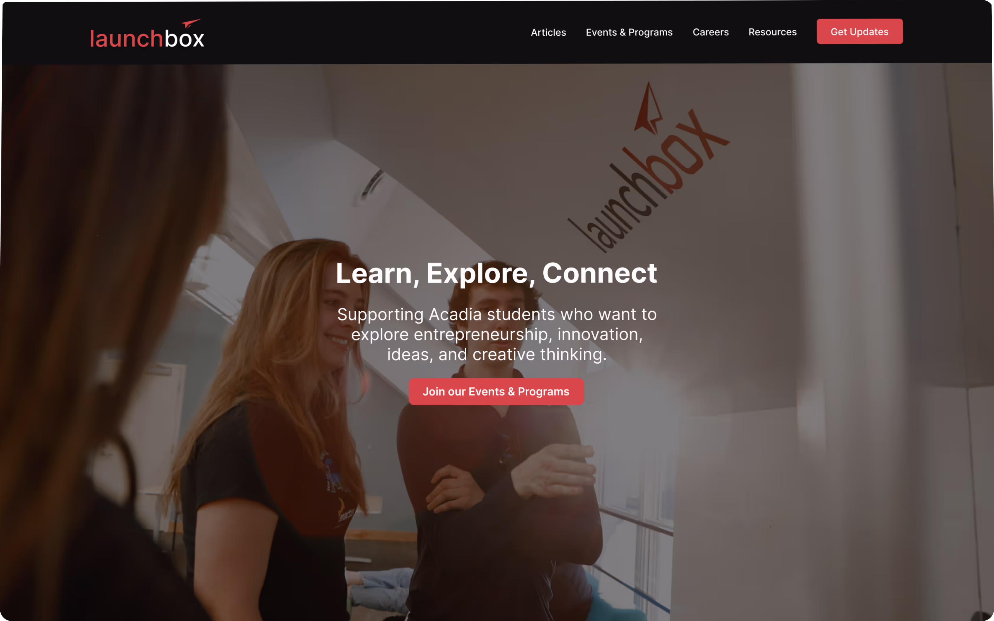 Launchbox Acadia Website Design